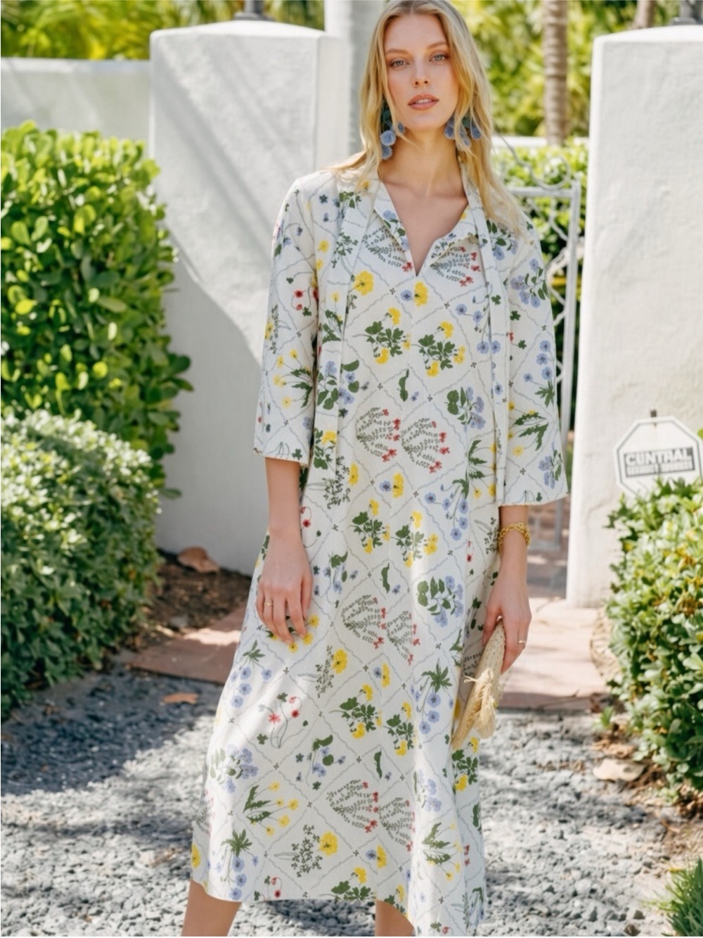 Tuckernuck Wildflower Marseilles Maxi Caftan Dress sz XL
